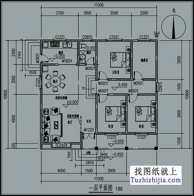 最新一层乡村房屋设计图纸及效果图大全