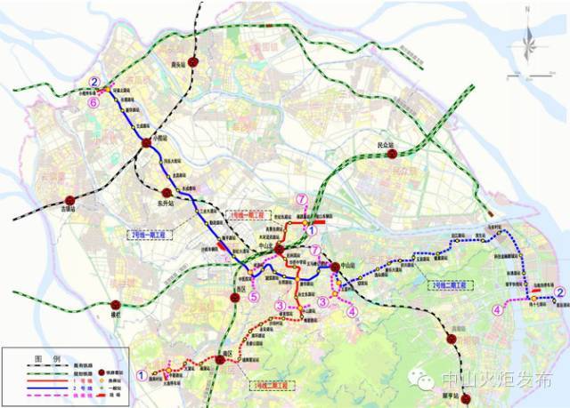 市内轨道交通,珠三角生活圈即将形成 2017-2022年,中山拟建设城市轨道