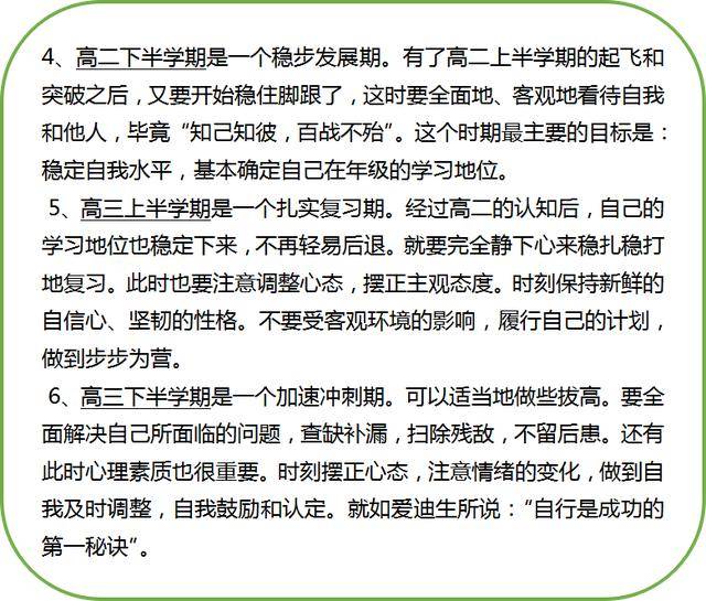 请务必转告孩子:高一到高三6个阶段,都该重视什么!