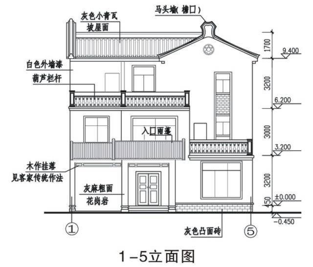 简中式农村别墅户型 30万就够 含平面图立面图