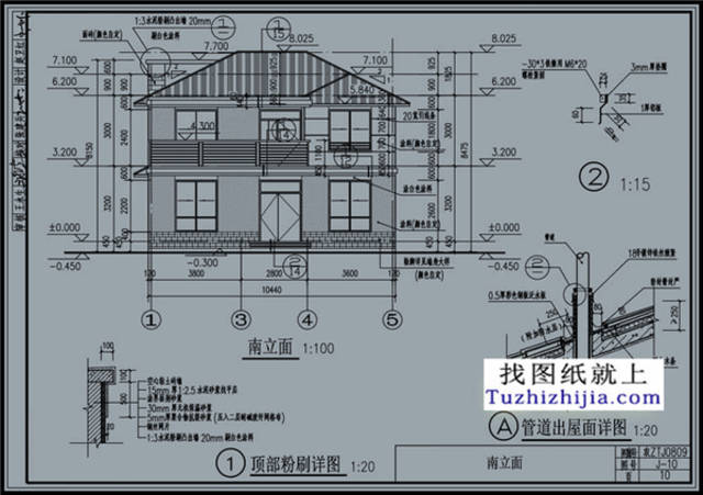 小平米简单大方二层自建房屋设计全套施工图纸