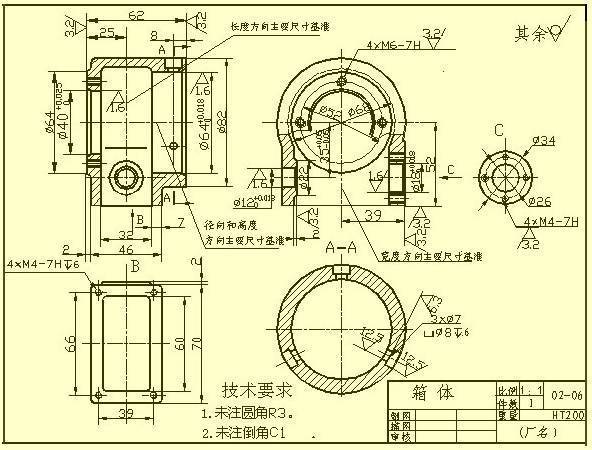 箱体类零件 一般来说,这类零件的形状,结构比前面三类零件复杂,而且