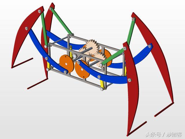 四足联动型二(勇往直前) 各零件运行轨迹 也许你看的不仅仅是机器人