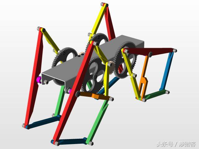 各零件运行轨迹 也许你看的不仅仅是机器人,这么多连杆,齿轮机构也是