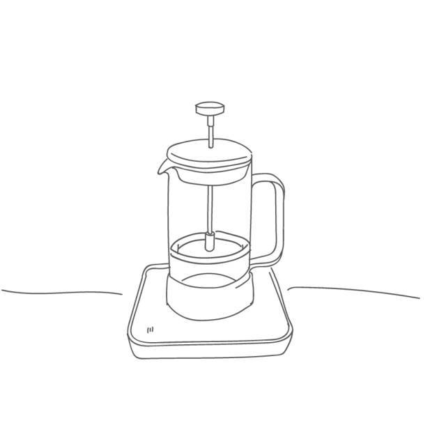 french press 手冲中比较经典的压滤壶 ( 法语为cafe