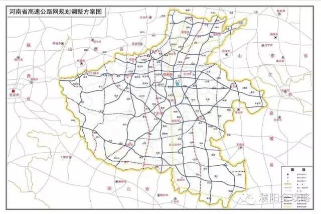 新版调整图,增加濮阳-滑县-卫辉-郑州高速公路规划