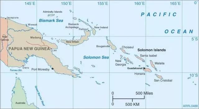 所罗门群岛地区地图