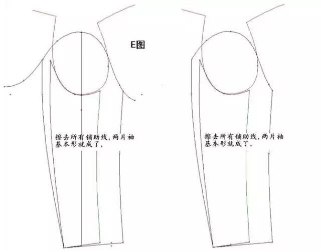 西装袖的两种实用制作方法 西装袖(两片袖)的裁法 西装八字领的制图与