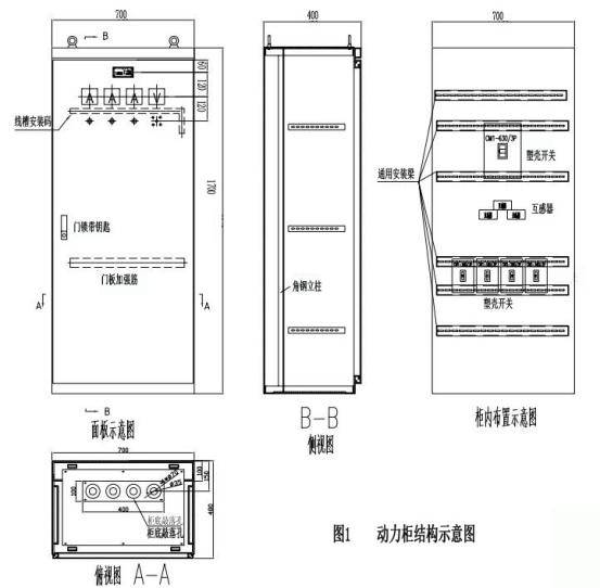 动力配电柜结构示意图如图1所示.