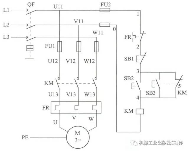 三相异步电动机连续与点动混合控制线路