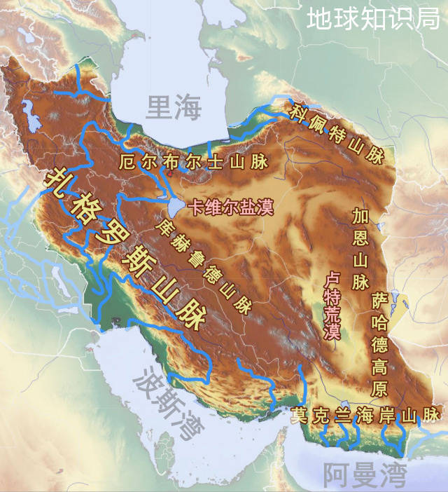 伊朗的农业用地高度依赖围绕高原一周的山地与河流