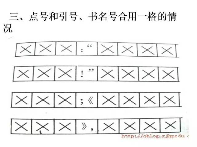 在横行书写的文稿中,句号,问号,叹号,逗号,顿号,分号和冒号都占一个字