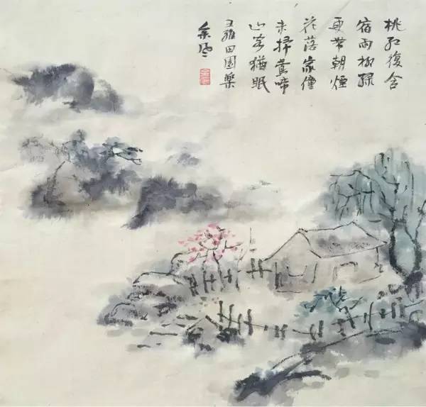 田园乐·其六唐 王维桃红复含宿雨,柳绿更带朝烟.