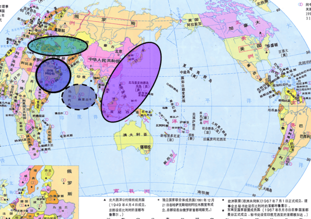 二,世界具有重要战略意义的地区简介:地缘政治学把地缘因素视为影响