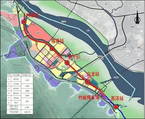 地铁2号线闽侯竹岐延伸段站点示意图 福州地铁2号线马尾延伸线西起