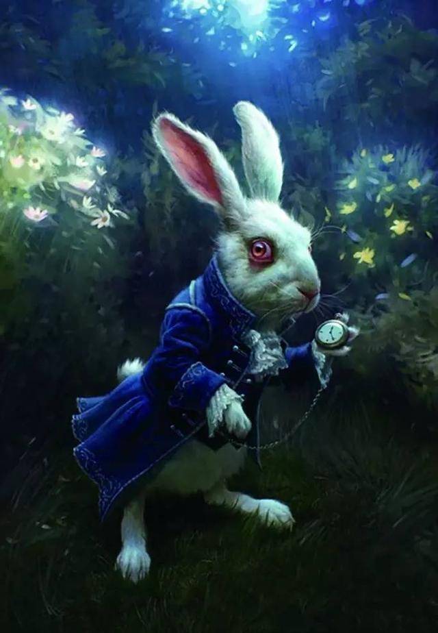 《爱丽丝梦游仙境》中的兔子先生 与以往不同的是,《爱丽丝梦游仙境