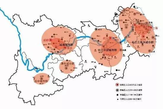 长三角和京津冀三大经济圈之后, 中三角也就是长江中游城市群希望最大