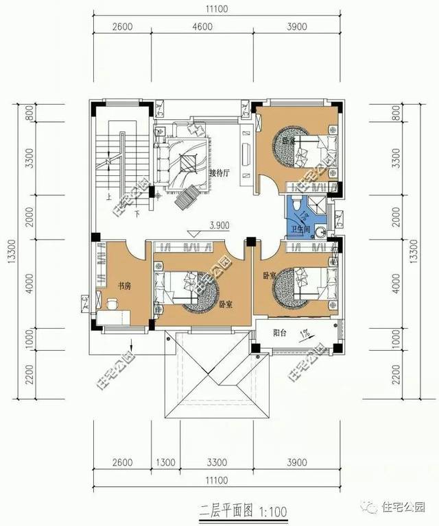 六室两厅,11x13米简欧乡村别墅丨建筑师作品展