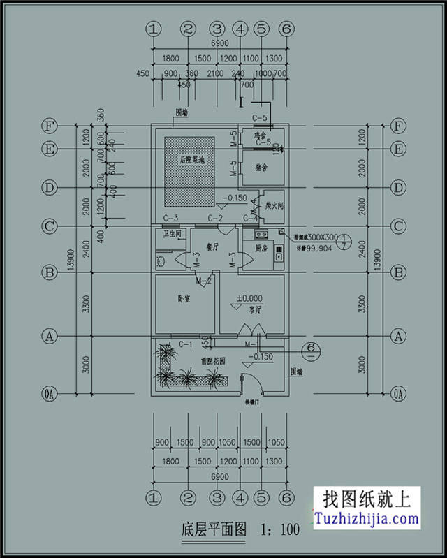 7x14米.7万农村一层别墅建筑图纸!