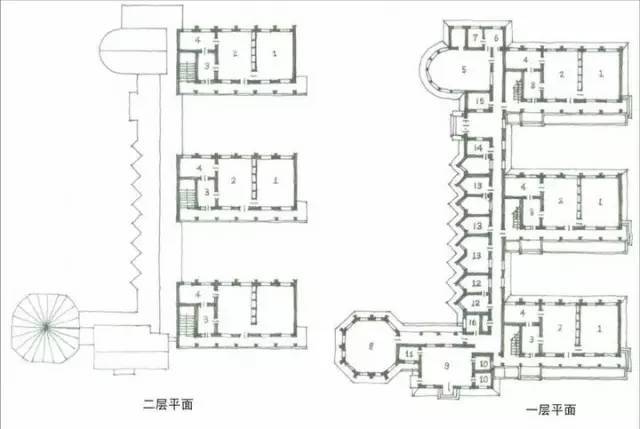 廊式组合是民用建筑中大量采用的一种布局方式,廊式幼儿园平面组合中.