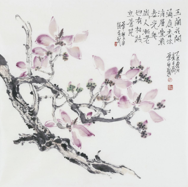 《玉兰花开》68cm×68cm