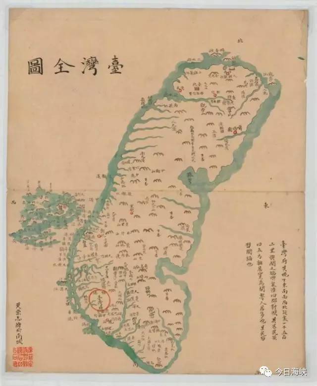 清朝所绘制的台湾地图