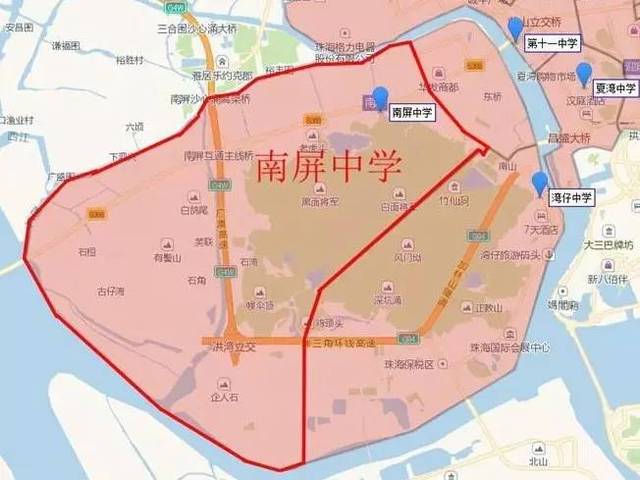 2017珠海市香洲区最新公办初中学区公布!