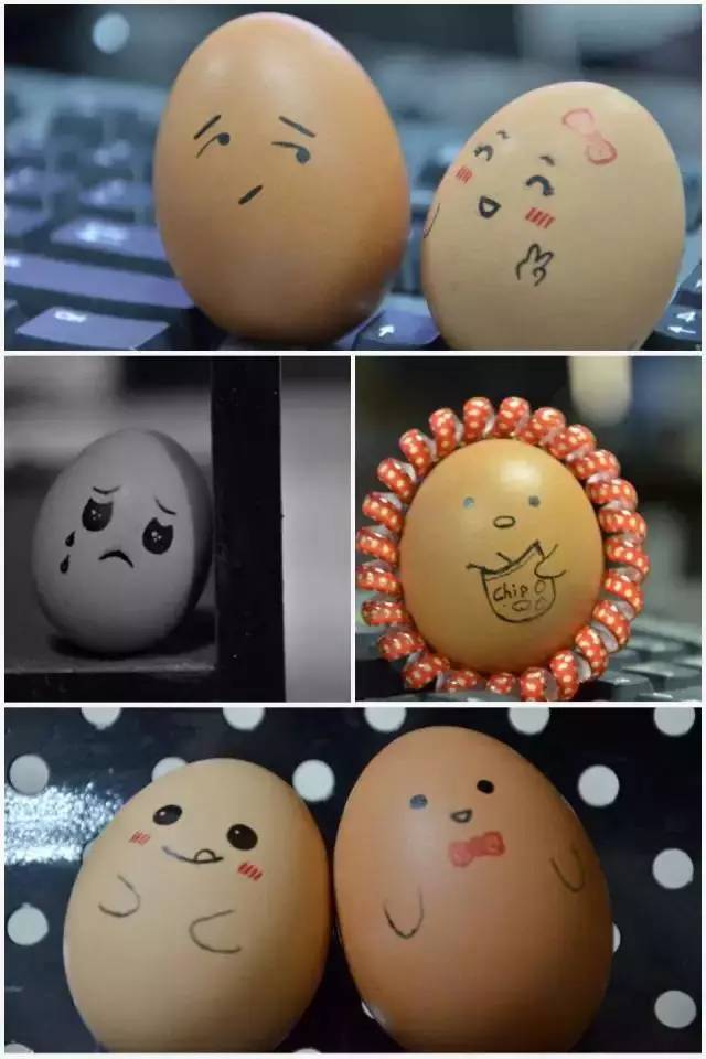 用彩笔在鸡蛋上画