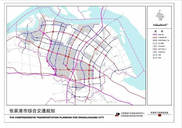 三年后 市域综合交通规划图 据介绍,张家港交通部门正细化市域"五纵五