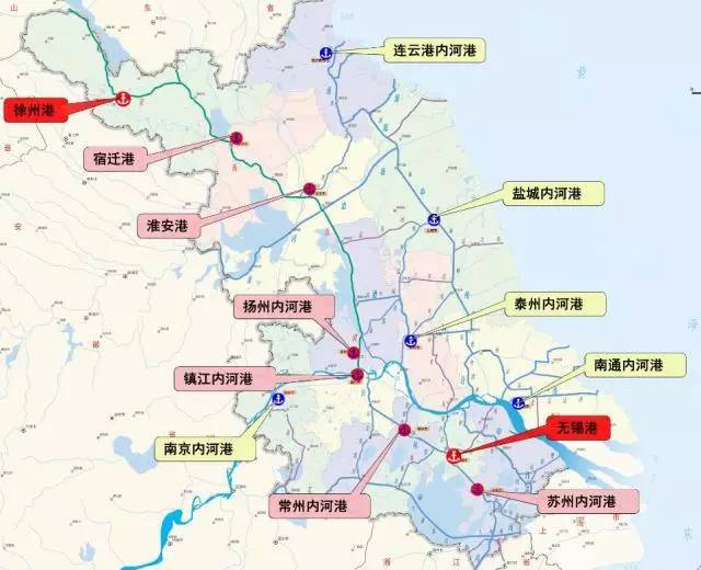 【中设水运】《江苏省内河港口布局规划(2016-2030年)