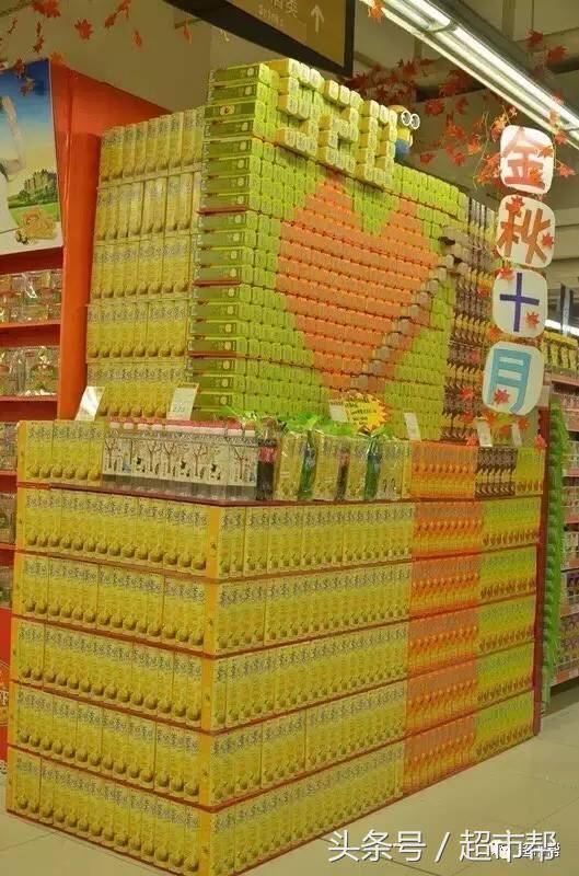 超市4月商品陈列集锦之堆,端头陈列图片-超市帮