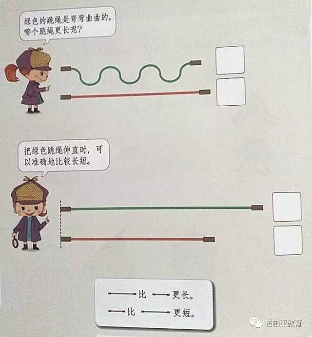 【数天才】活动名称:比较长短(中班)