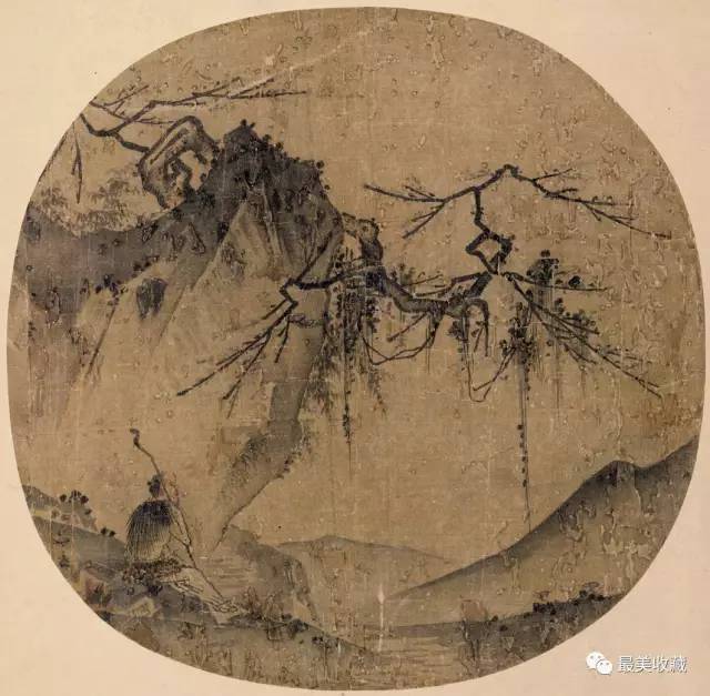 宋 马远(传)山水图 绢本设色 25.5x25.