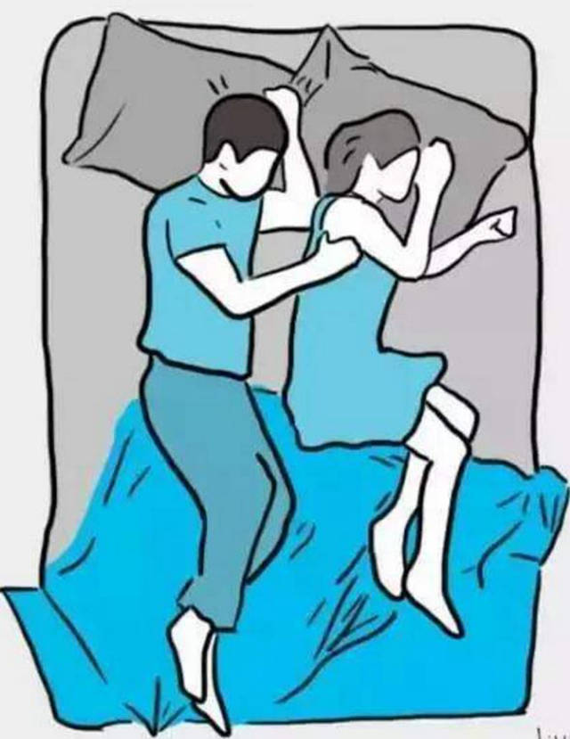 即女方抱着男方睡,用这种姿势睡觉的夫妻,女方可能就要留意了,你可能