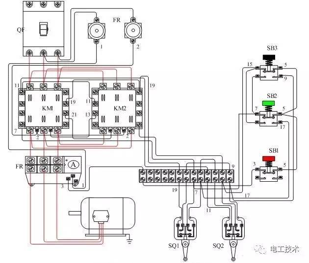 维修电工必知必懂:行程开关作用原理及实物接线图