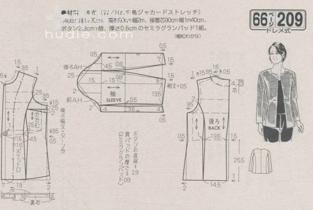 国外服装纸样连载分享14 ,12款女士小西装小西服裁剪纸样图