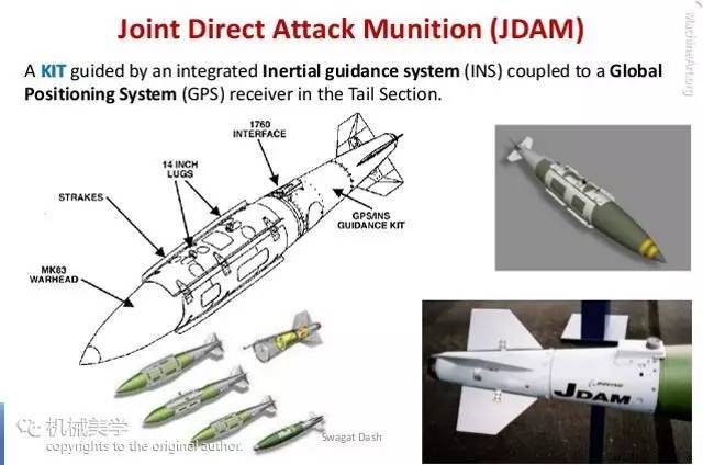 它带的是最新研发的 杰达姆jdam联合制导导弹
