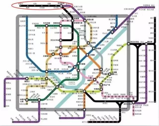 先看一张武汉地铁2020年建成示意图图片