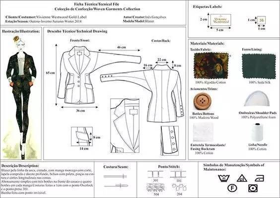 服装设计工艺指示单的参考模板分享