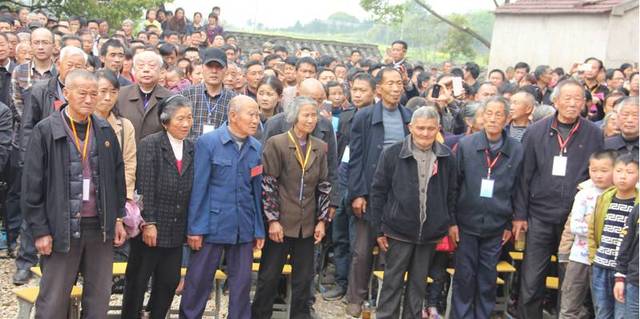 4月4日,来自全国各地近千名豸岭吴氏宗亲汇聚于枞阳县金社乡王岗