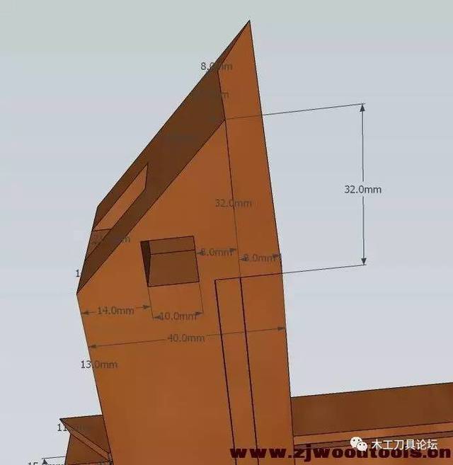 木工三碰肩棕角榫详细结构尺寸图