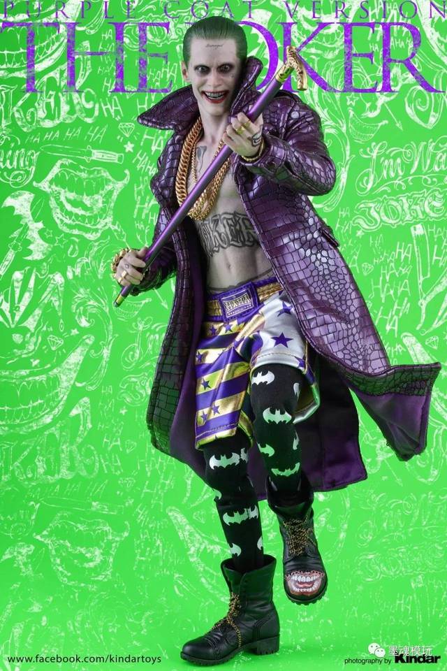 多人开箱:hot toys 1/6 mms382 《自杀小队》-小丑/joker 【紫色外套