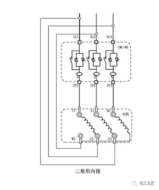 无需外接旁路接触器,软起动器可通过参数设定选择是否检测相序.