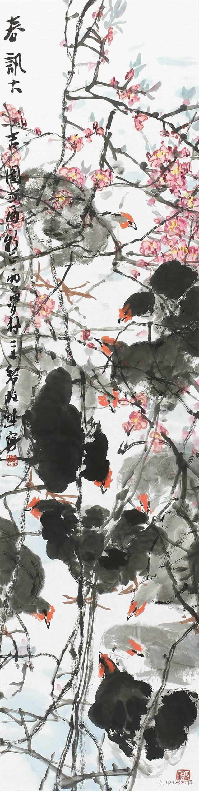 花之魂|苍浑气格黎柱成中国画作品展在潍坊开幕