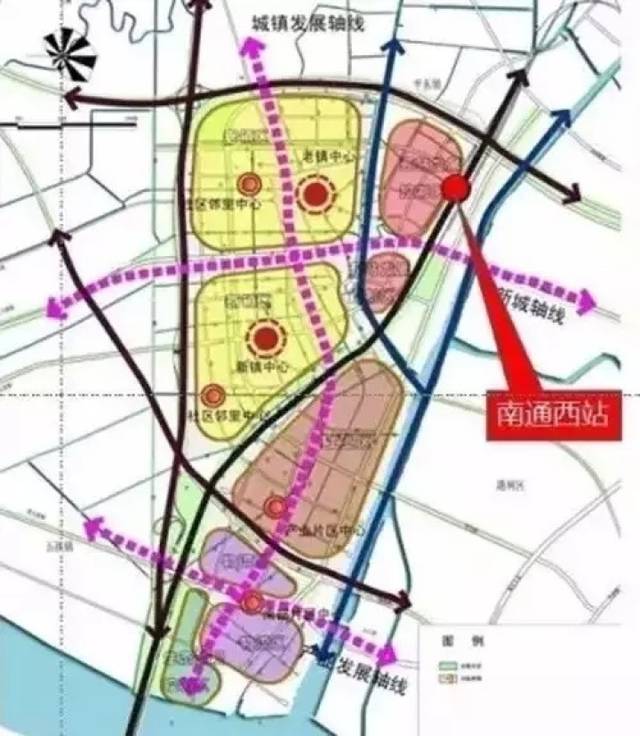 位于平潮镇的沪通铁路西站&南通地铁1号2号线交通组织方案又有新消息