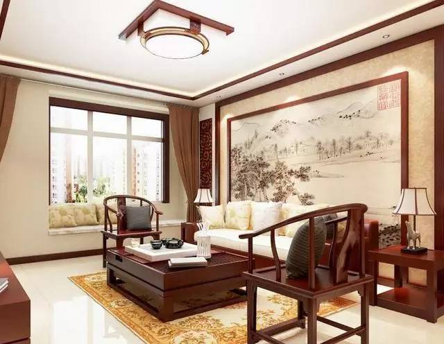 【红木】中式装修风格的客厅效果图欣赏