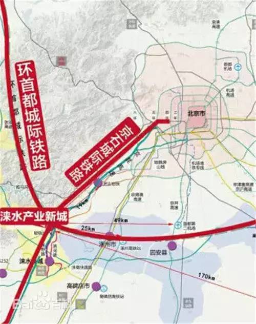 固保城际铁路北起廊涿城际固安县,向南经保定高碑店市,白沟新城,雄县