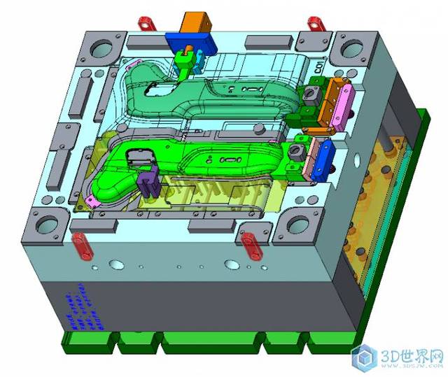 [creo模具设计 汽车内饰件注塑模proe/creo全参3d图档