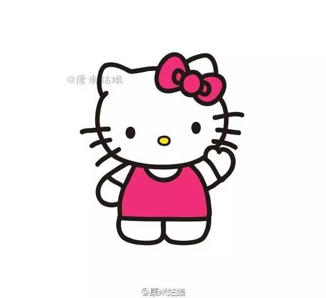 简笔画教程 | 九步学习画hello kitty