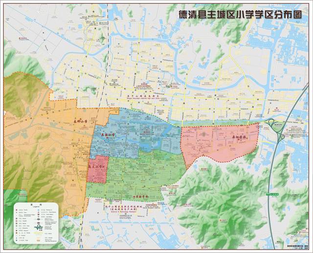 德清家长注意了!最新最全的武康中心城区学校施教区划分图!